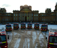 Fire engines outside Blenheim Palace