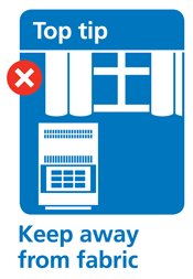 Fire Kills - Keep away from fabric graphic