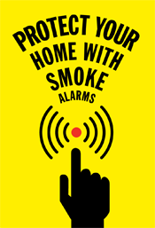 Fire Kills - Protect your home with a smoke alarm graphic